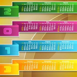 Calendario 2013 colorido