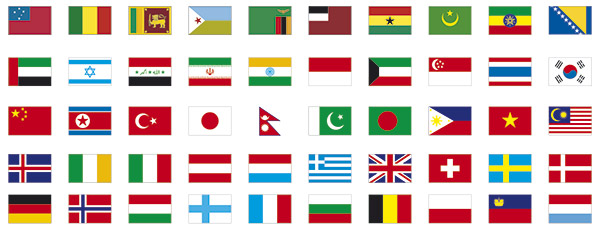 Conjunto de banderas vectoriales
