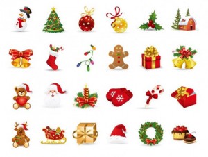 Conjunto de vectores de navidad