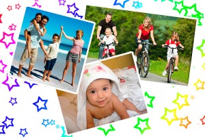 Fondo de estrellas de colores