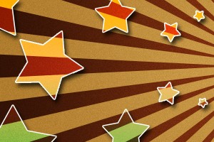 Líneas en fondo más estrellas