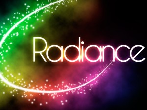 Resplandor, brillo en texto